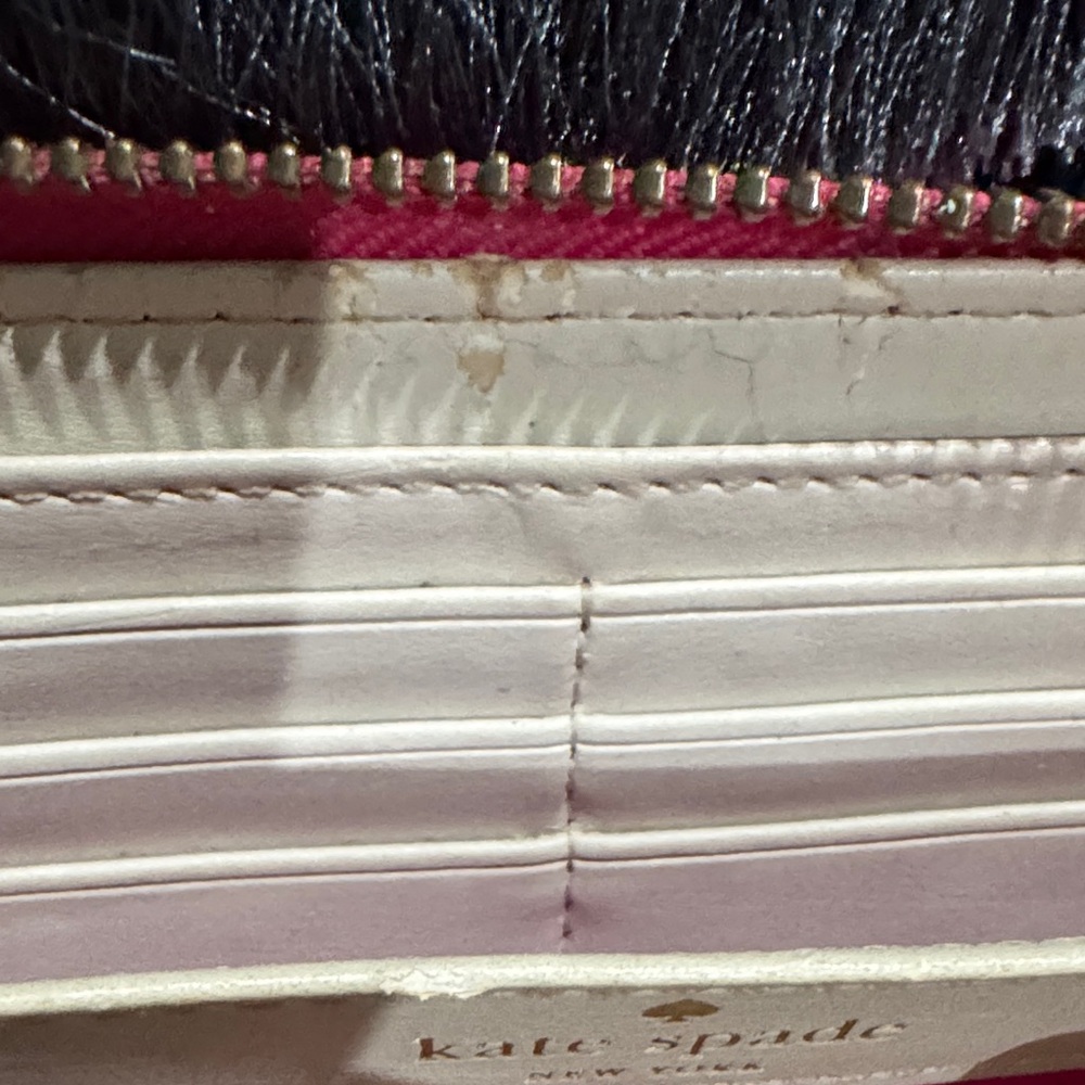 kate spade Pink Geometric Zip-Around Wallet - Picture 8 of 9